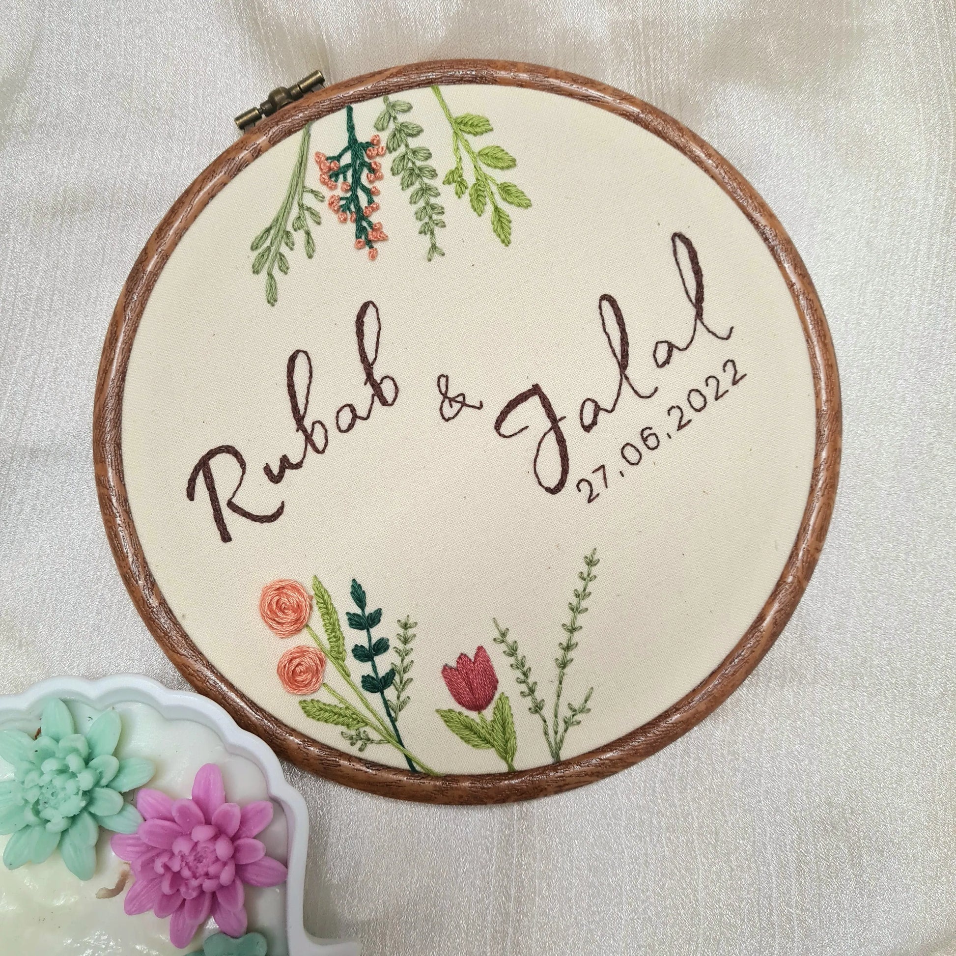 Wedding / Anniversary Hoop - Design 1