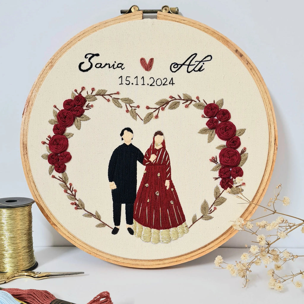 Wedding / Anniversary Hoop - Design 5