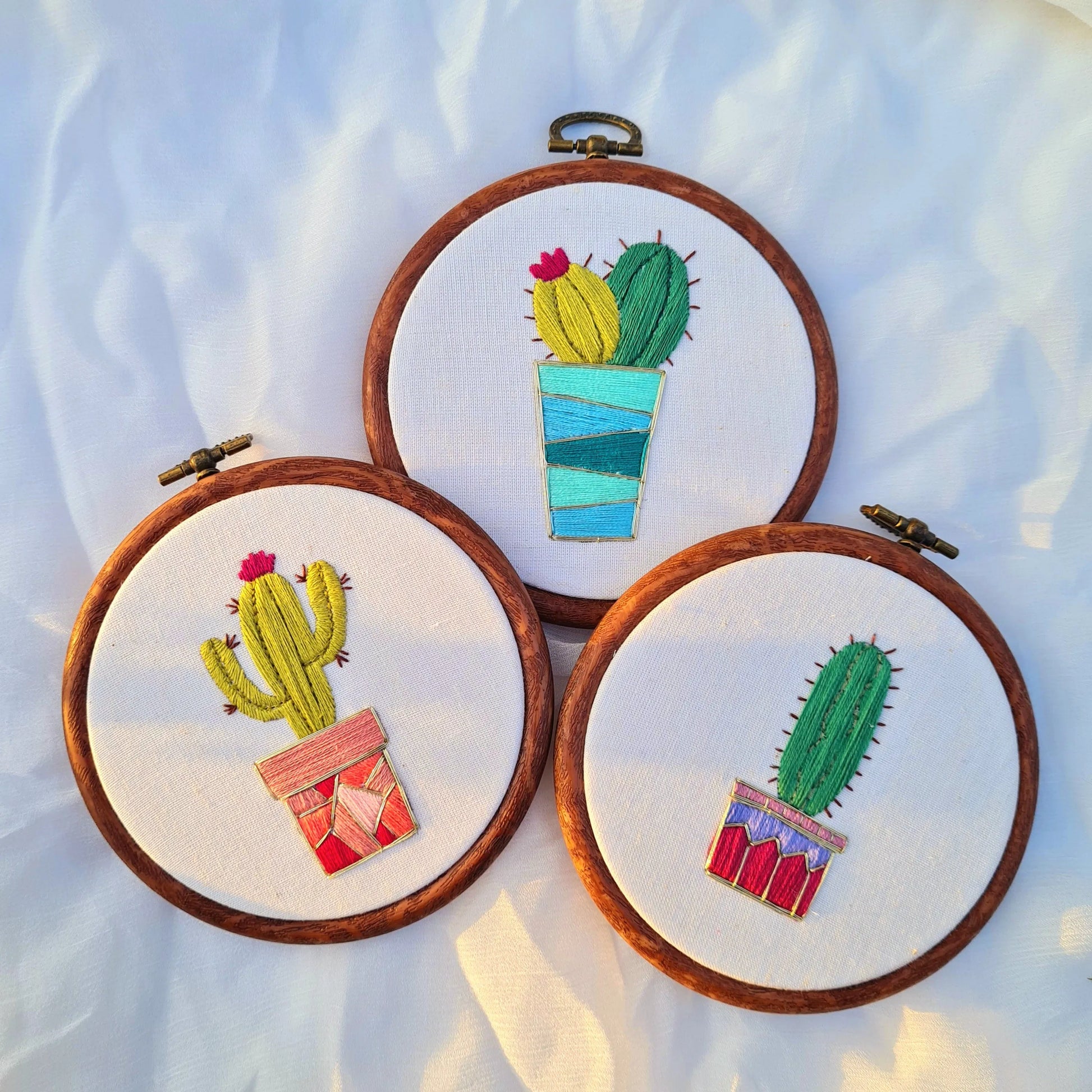 Pair of 3 Cacti Hoops