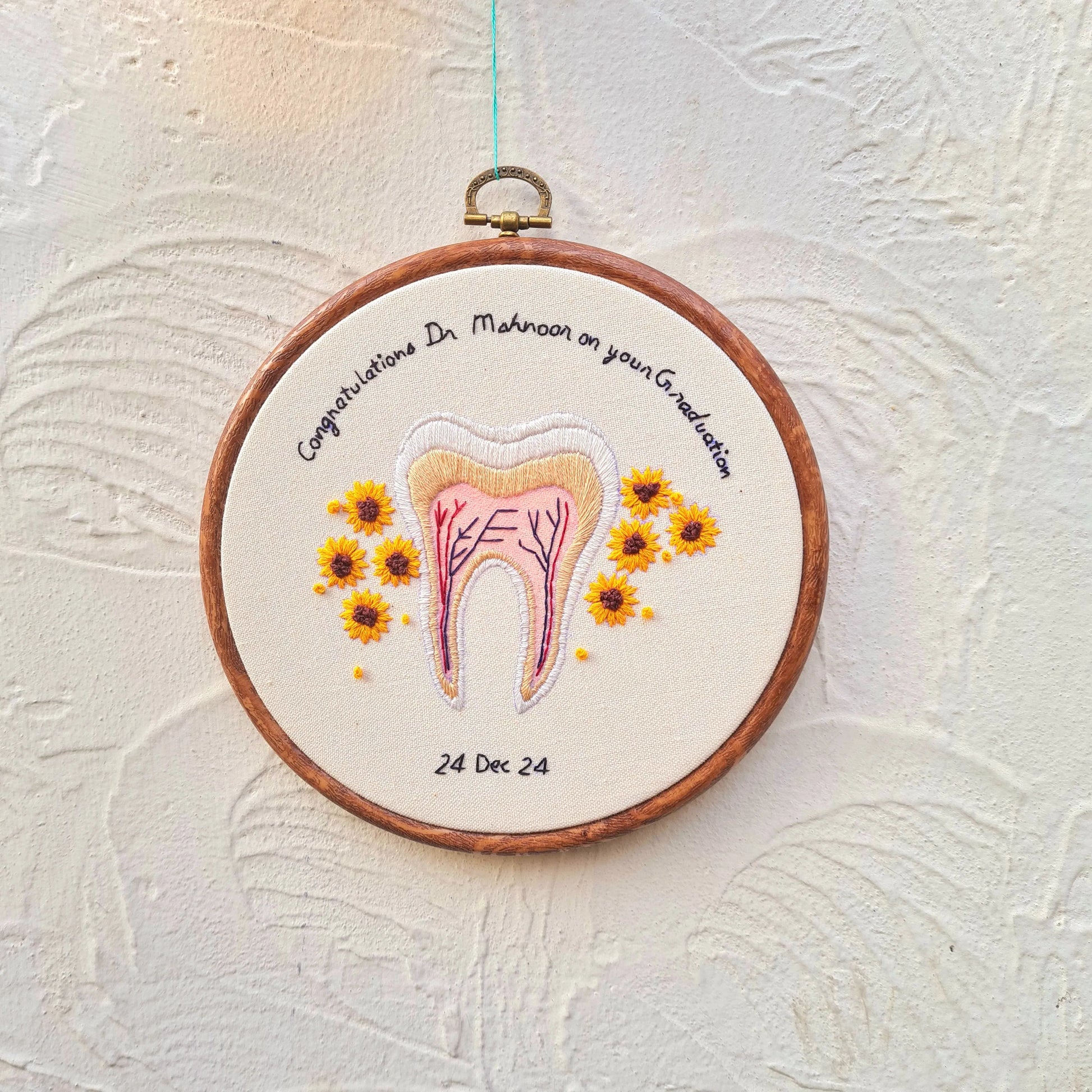Dentist Sunflower Graduation Hoop