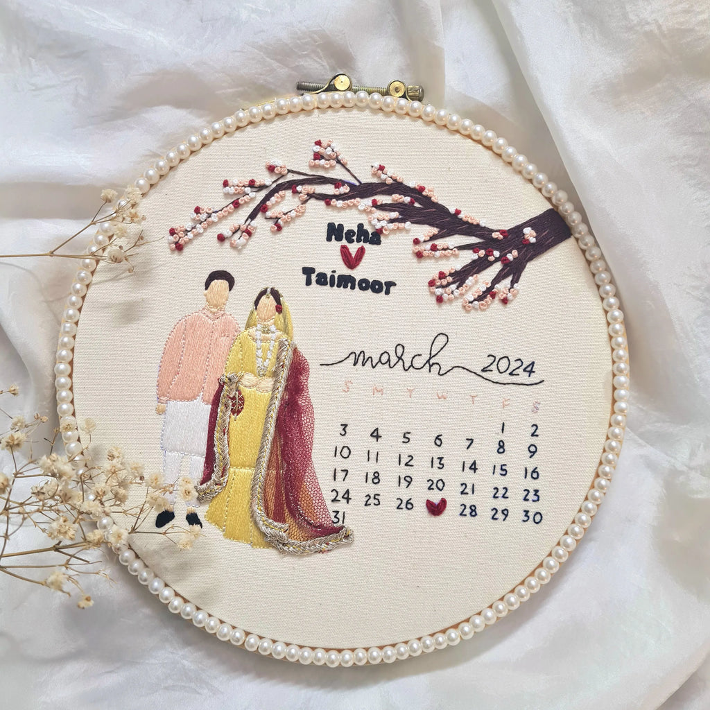 Wedding / Anniversary Hoop - Design 9
