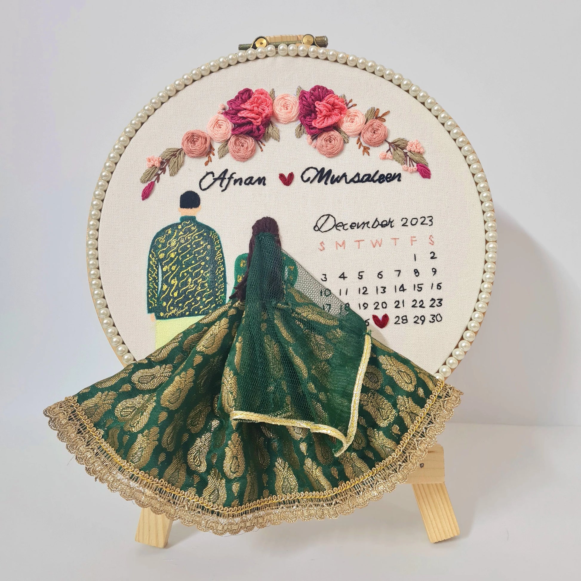 Wedding / Anniversary Hoop - Design 4