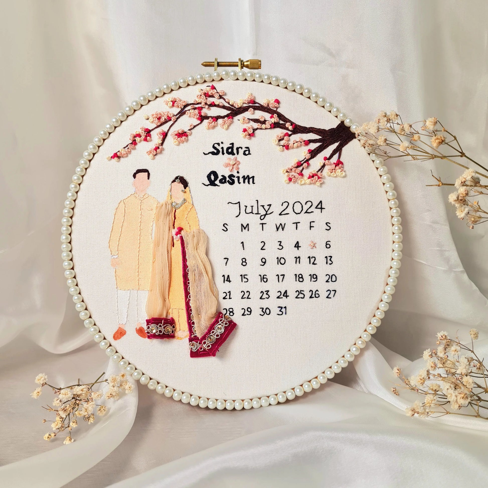 Wedding / Anniversary Hoop - Design 9