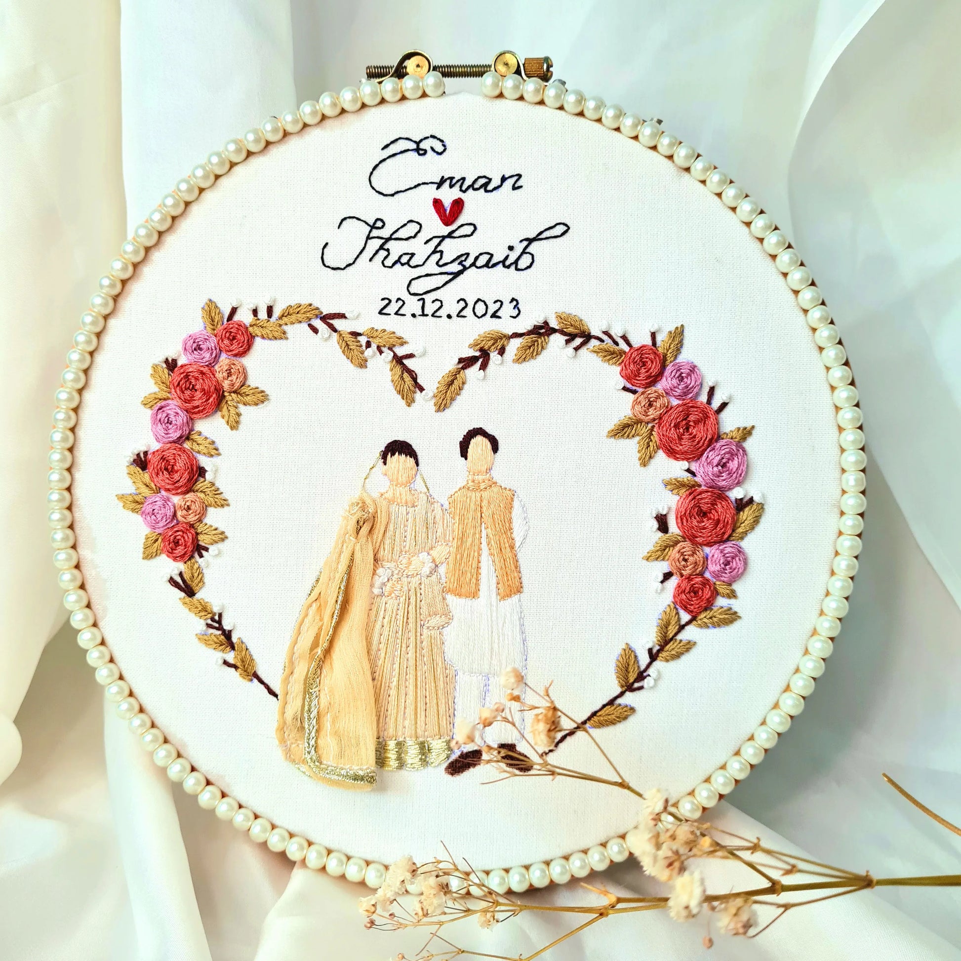 Wedding / Anniversary Hoop - Design 5