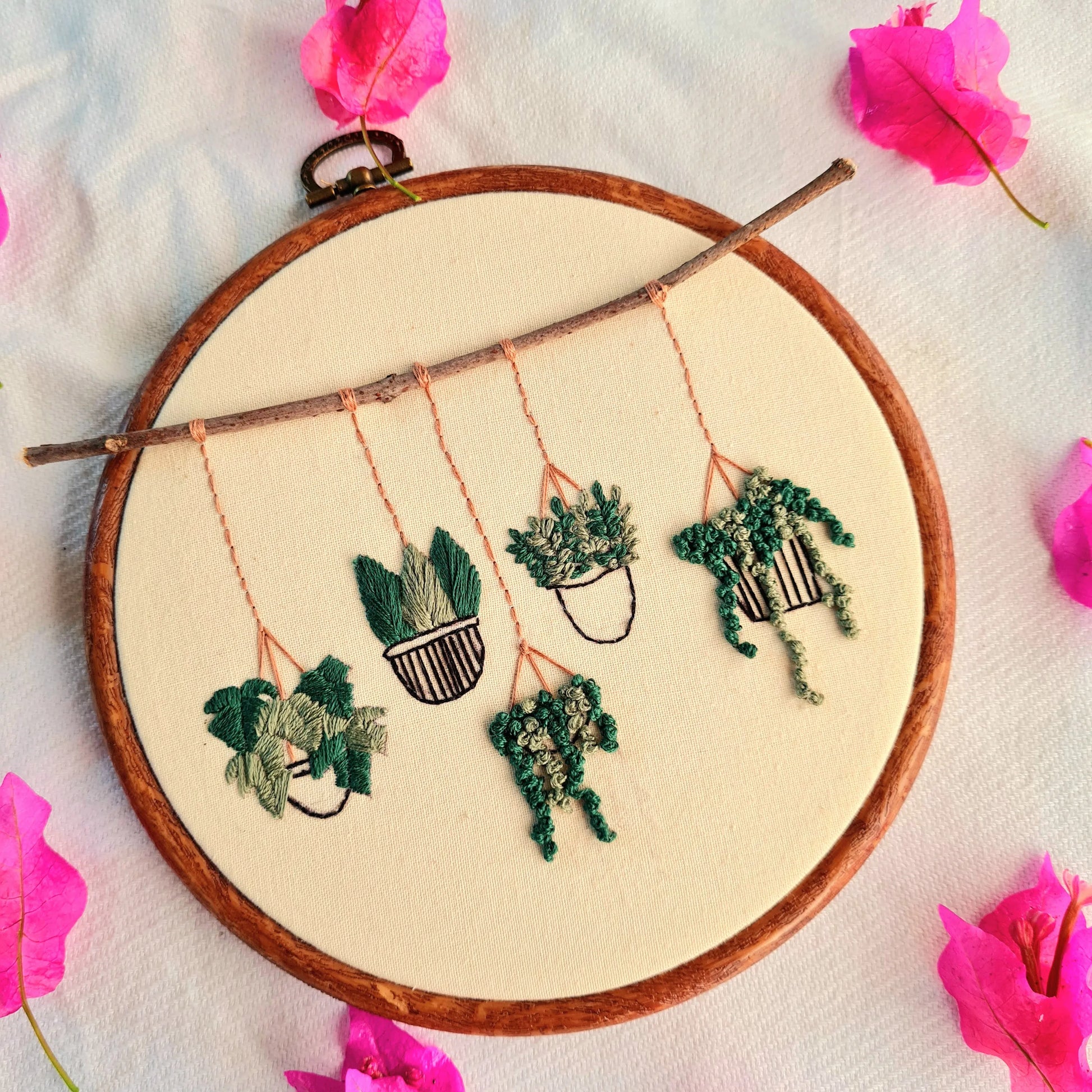 Plants hanging on a twig