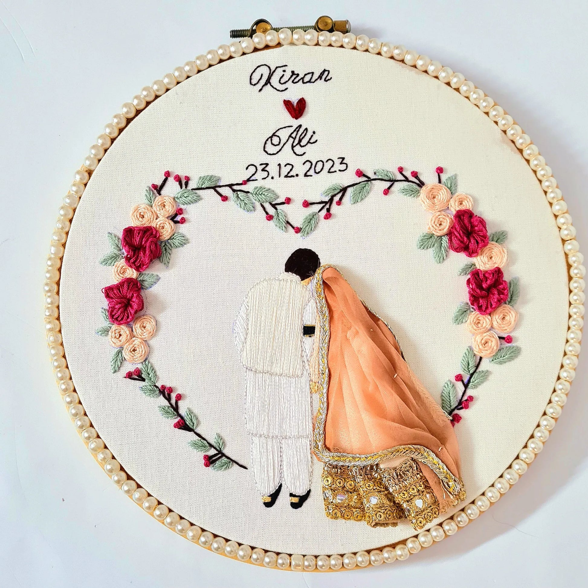 Wedding / Anniversary Hoop - Design 12