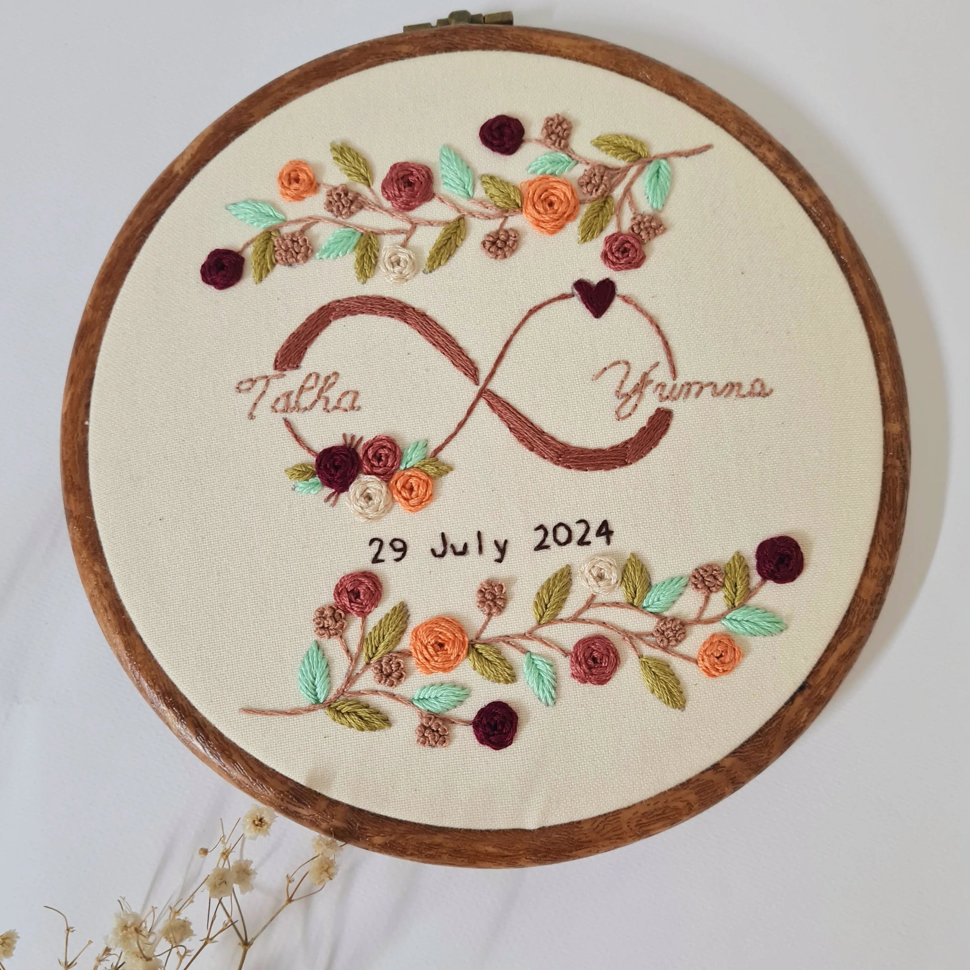 Wedding / Anniversary Hoop - Design 13
