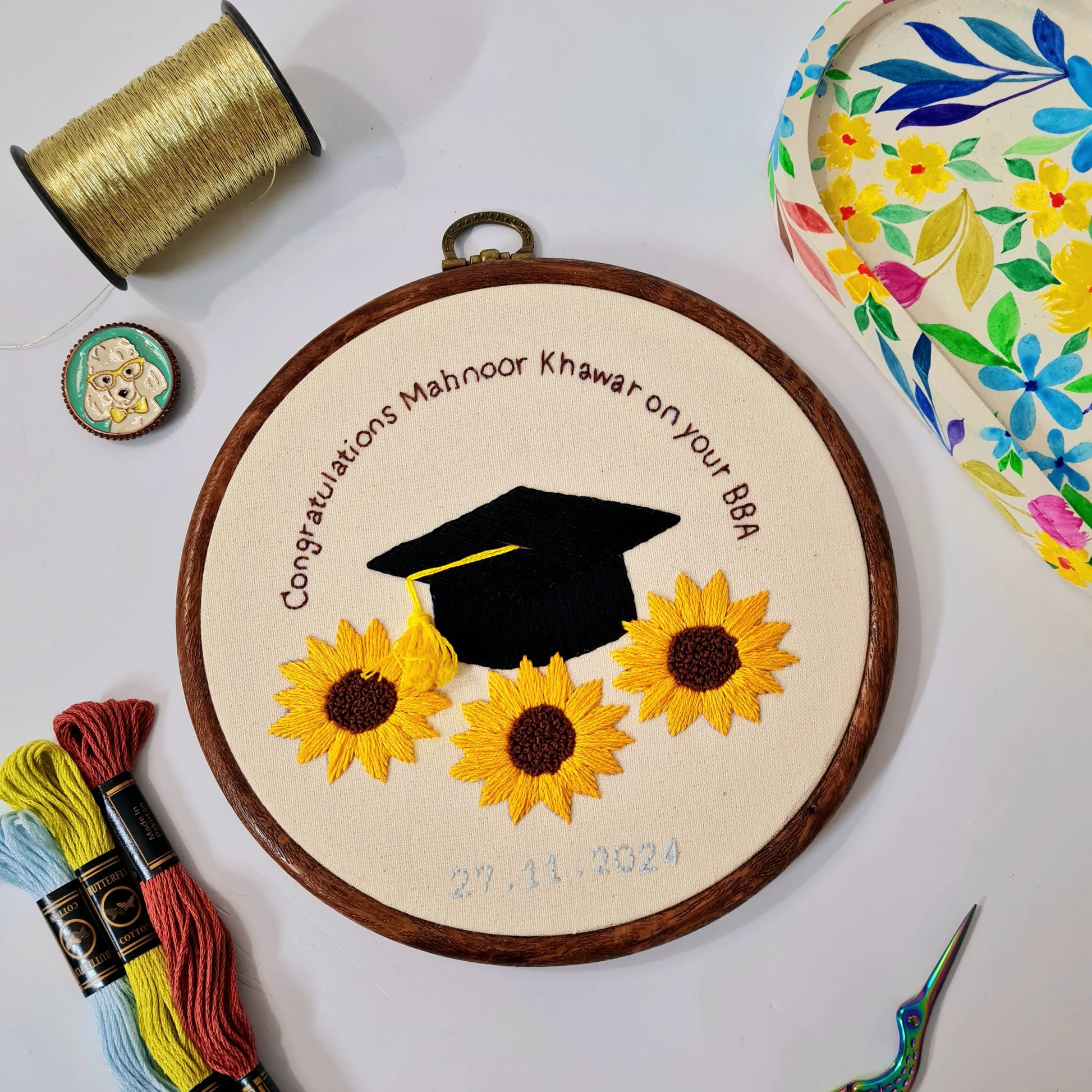 SunFlower Graduation Hoop