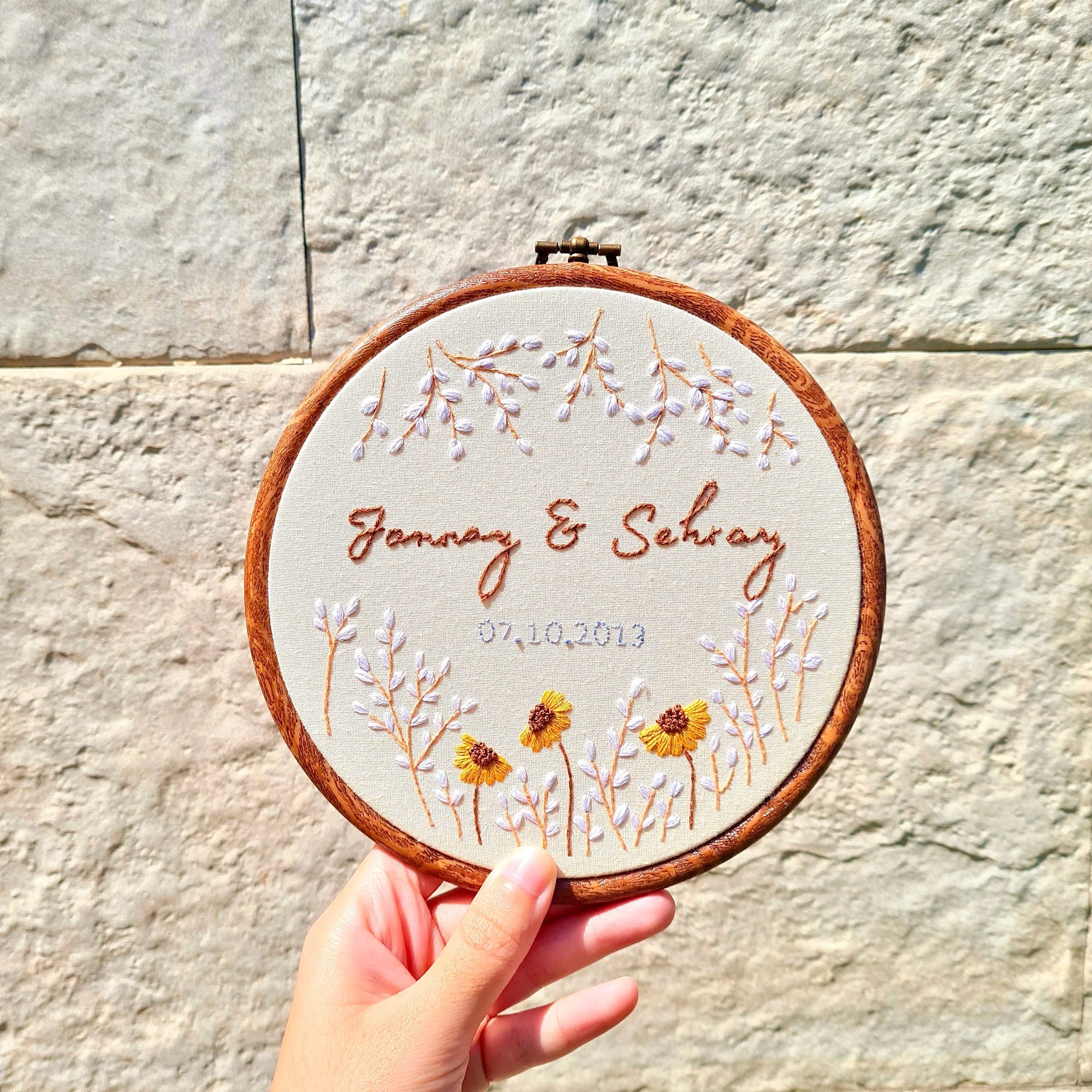 Wedding / Anniversary Hoop - Design 14
