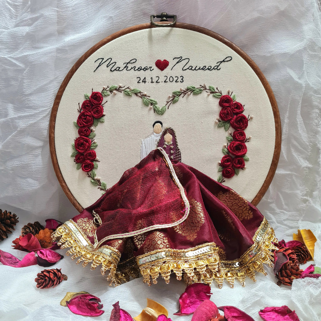 Wedding / Anniversary Hoop - Design 5