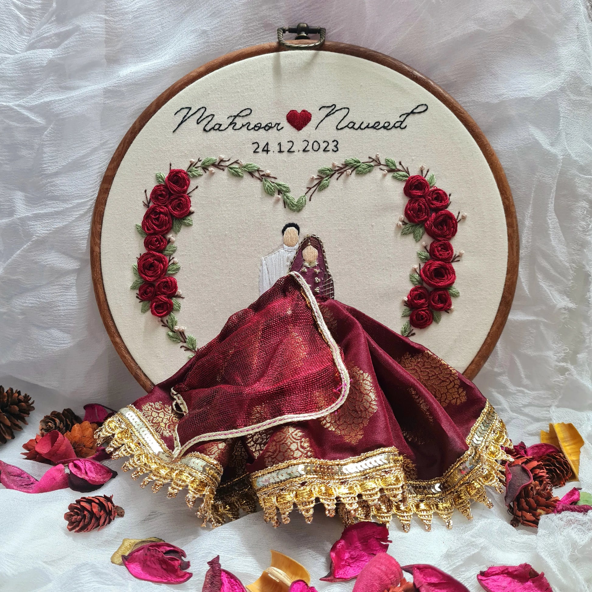 Wedding / Anniversary Hoop - Design 5